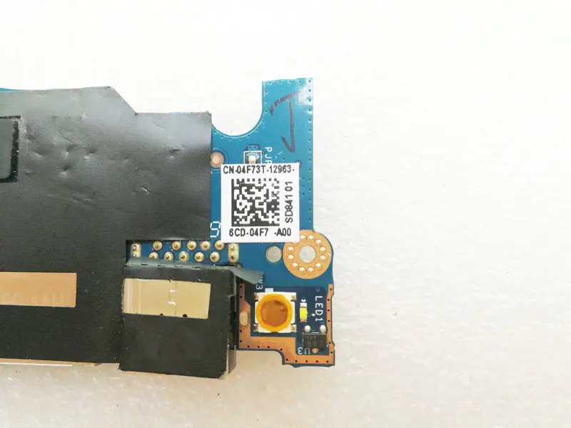 Оригинальный Для dell XPS13 9360 usb плата кнопка включения питания LS D841P 04F73T 4F73T cn