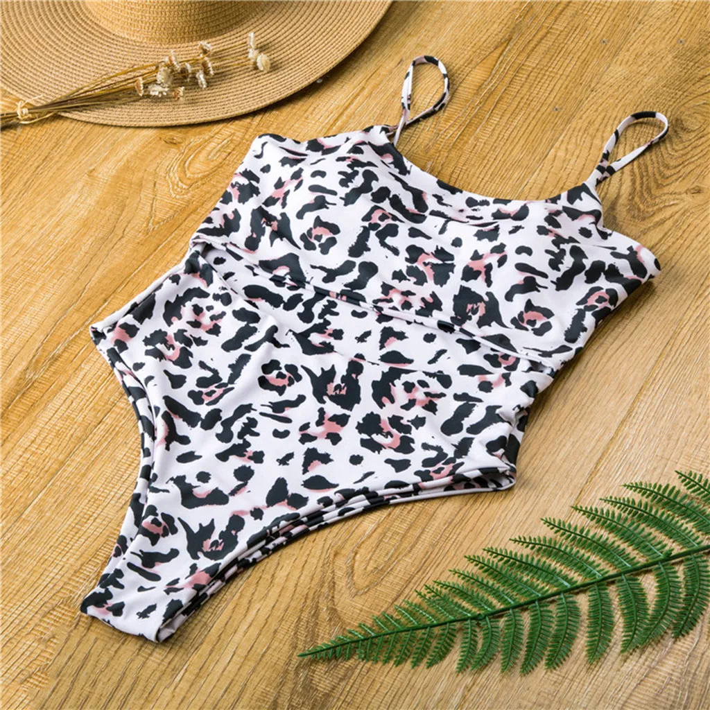 2019 г. пикантные Для женщин леопардовые бикини с принтом в виде листьев набор