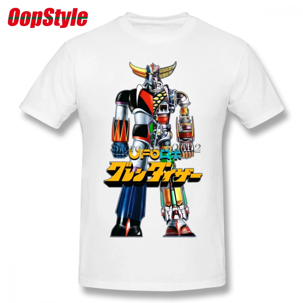 Мужская футболка с коротким рукавом Mazinger Z UFO Robot Grendizer хлопковая Футболка