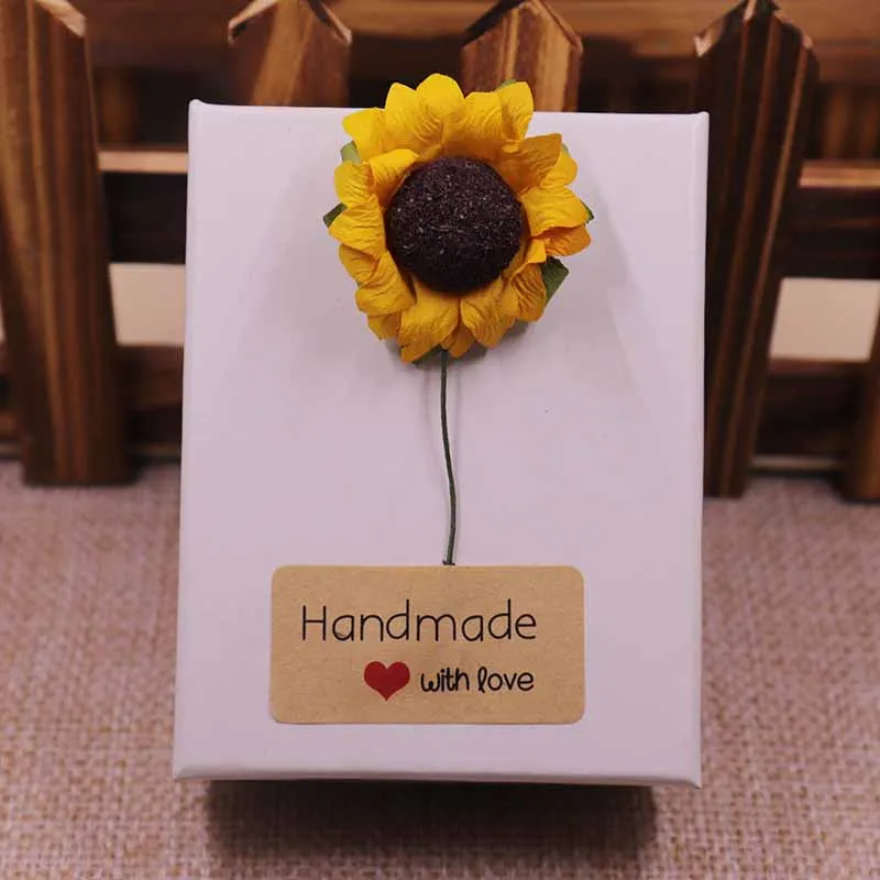 24 шт./лот 2019 новый стиль цветок и ручная работа с надписью Love ожерелье коробка