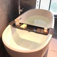 drain telescopic bathtub rack bathroom plastic bath basin rack bathtub tray kitchen sink bath and storage rack