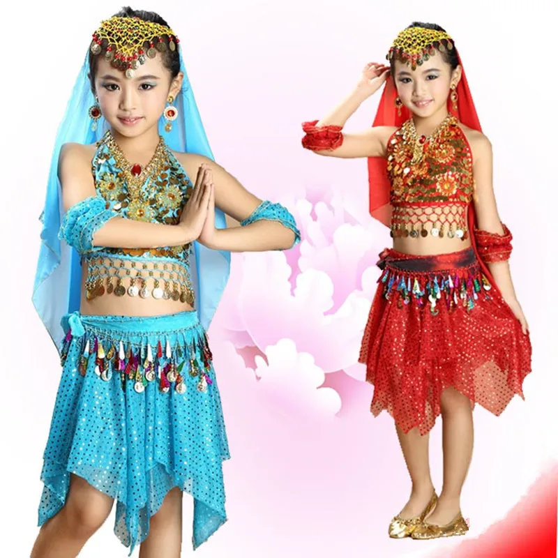 Новинка 2017 года костюм для танца живота девочек платья танцев в индийском стиле