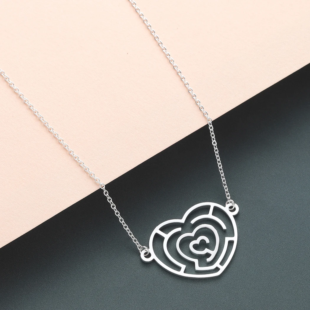 Cxwind модный Romatic Swirl сердце дизайн кулон женская цепочка ожерелье аксессуары полые