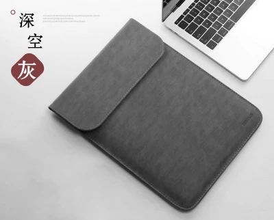 velvet dark gray 2 Матовая сумка для ноутбука из искусственной кожи для женщин и мужчин 11, 12, 14, 15, 15,6, для Macbook Air 13, чехол для Xiaomi, samsung, lenovo, чехол для ноутбука - Цвет: velvet dark gray 2