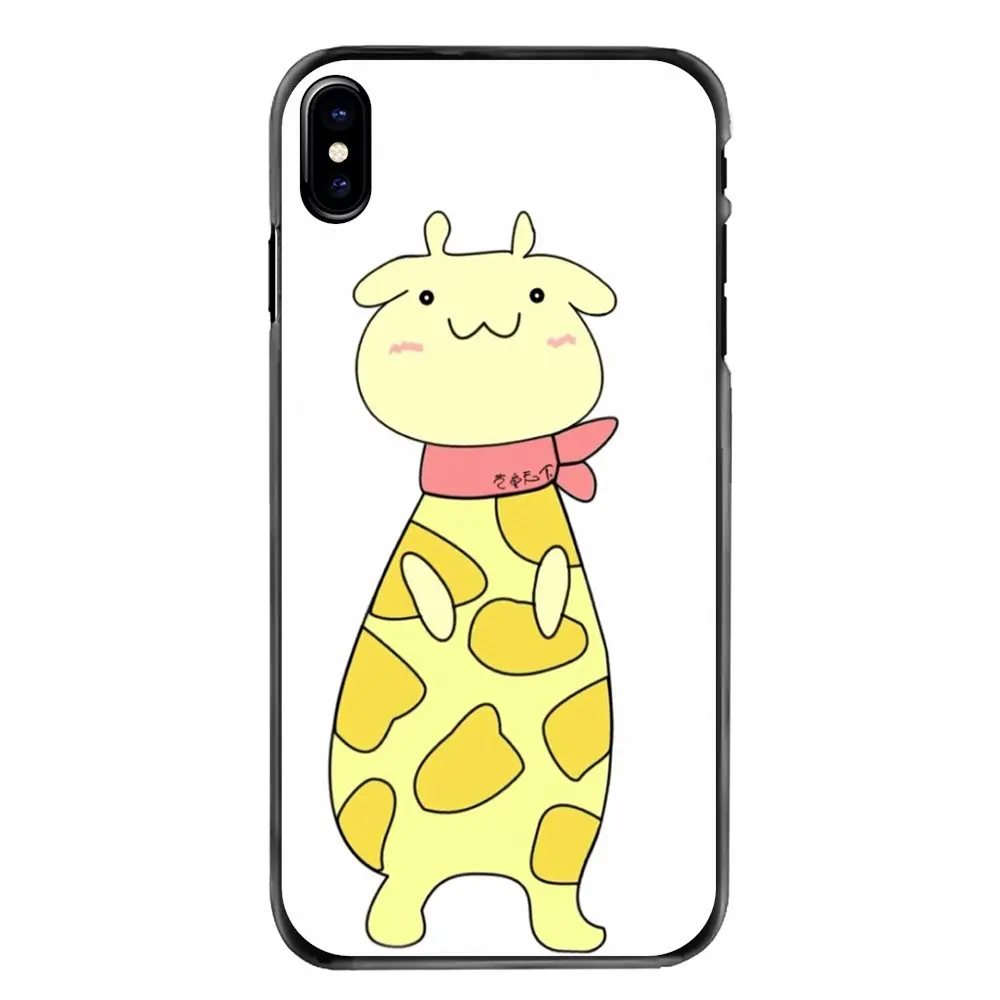 For iPhone 4 4S 5 5S 5C SE 6 6S 7 8 Plus X XR XS Max iPod Touch Cell Phone Cover Yellow Cartoons Giraffe Pattern Art Print |