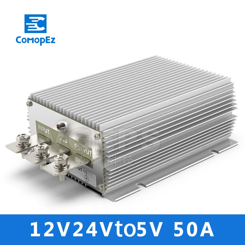 12 В 24 до 5 50ADC DC преобразователь повышающий импульсный стабилизатор напряжения