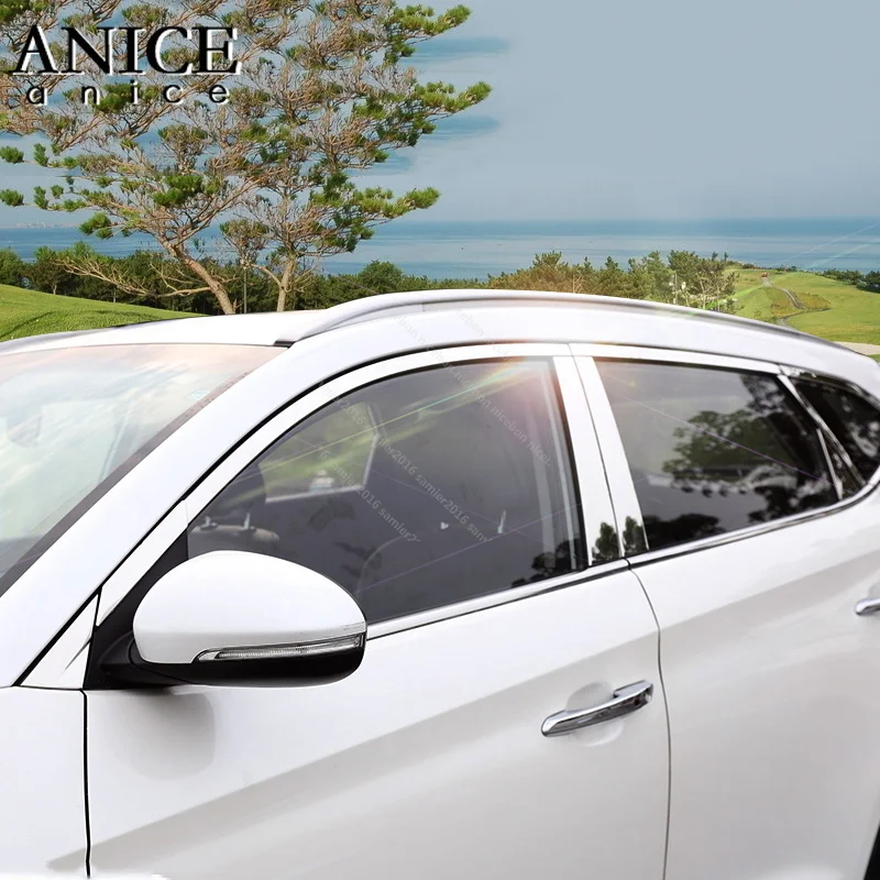 Stainless Window Door Around Sill Cover trim For Hyundai Tucson 2015-2019 |