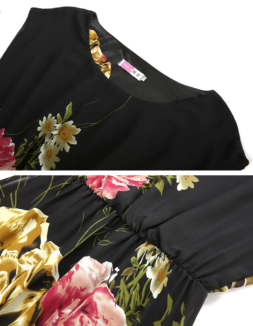 Цветочный Принт Макси Платье Женщины Случайные Старинные Цветок Рукавов Летние