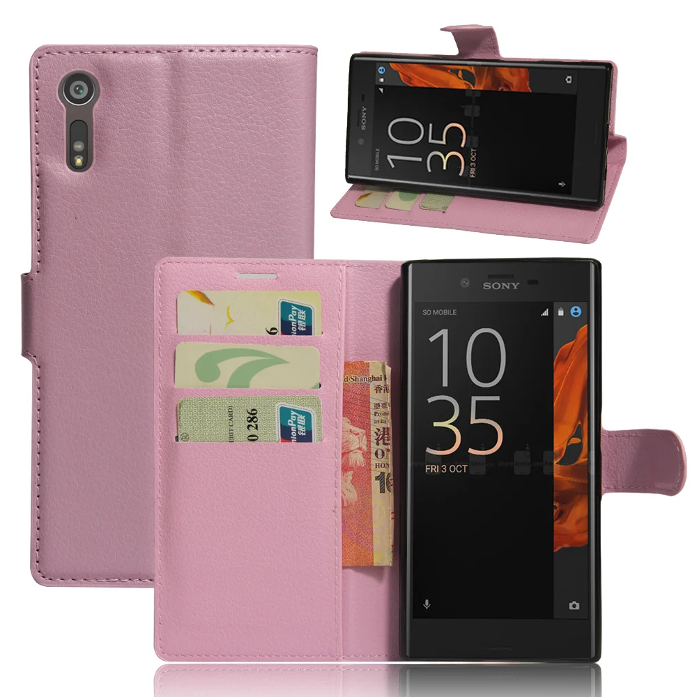 Модный чехол-Кошелек из искусственной кожи для Sony Xperia XZ защитный чехол с откидной