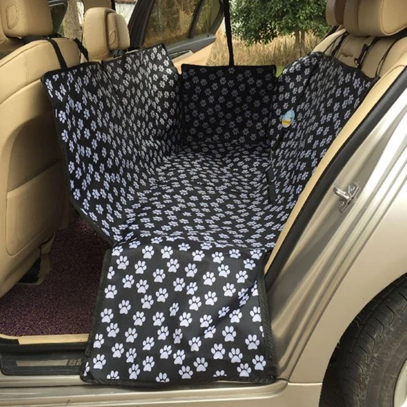 Paw Print Pet Car Seat Cover Waterproof Puppies Small Big Animal Dog Travel Carrying Transportation Protector Easy Wash Foldable | Дом и сад