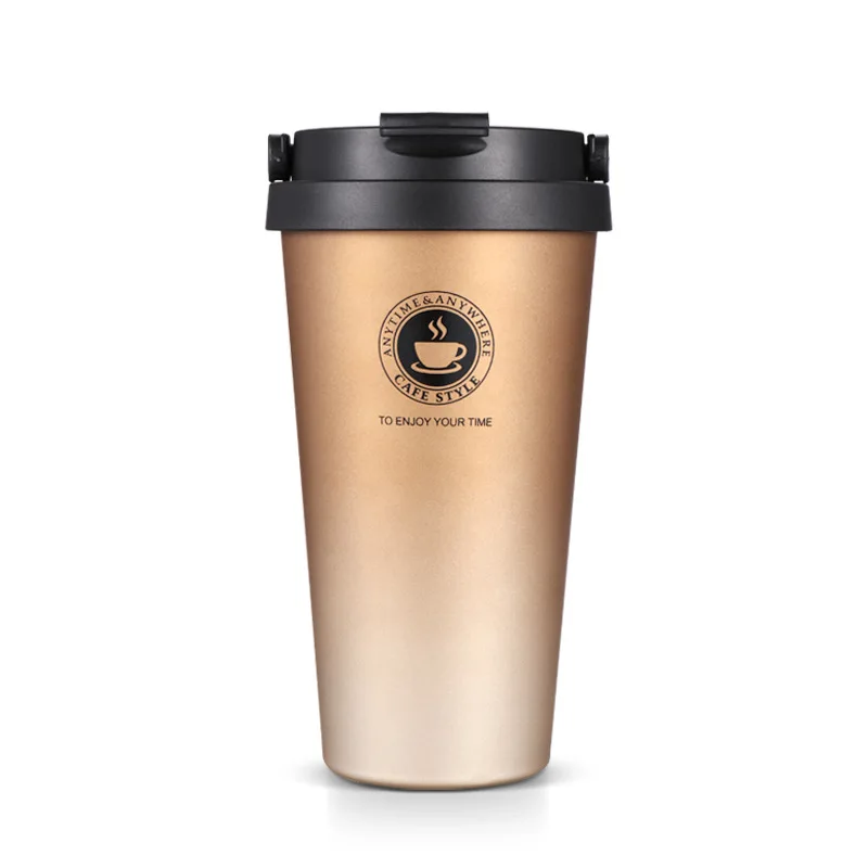 

Thermo Coffee Cup - 304 Stainless Steel Vacuum Flask - Drink Mug - Double Wall Insulated - New Easy Clean - 500ML