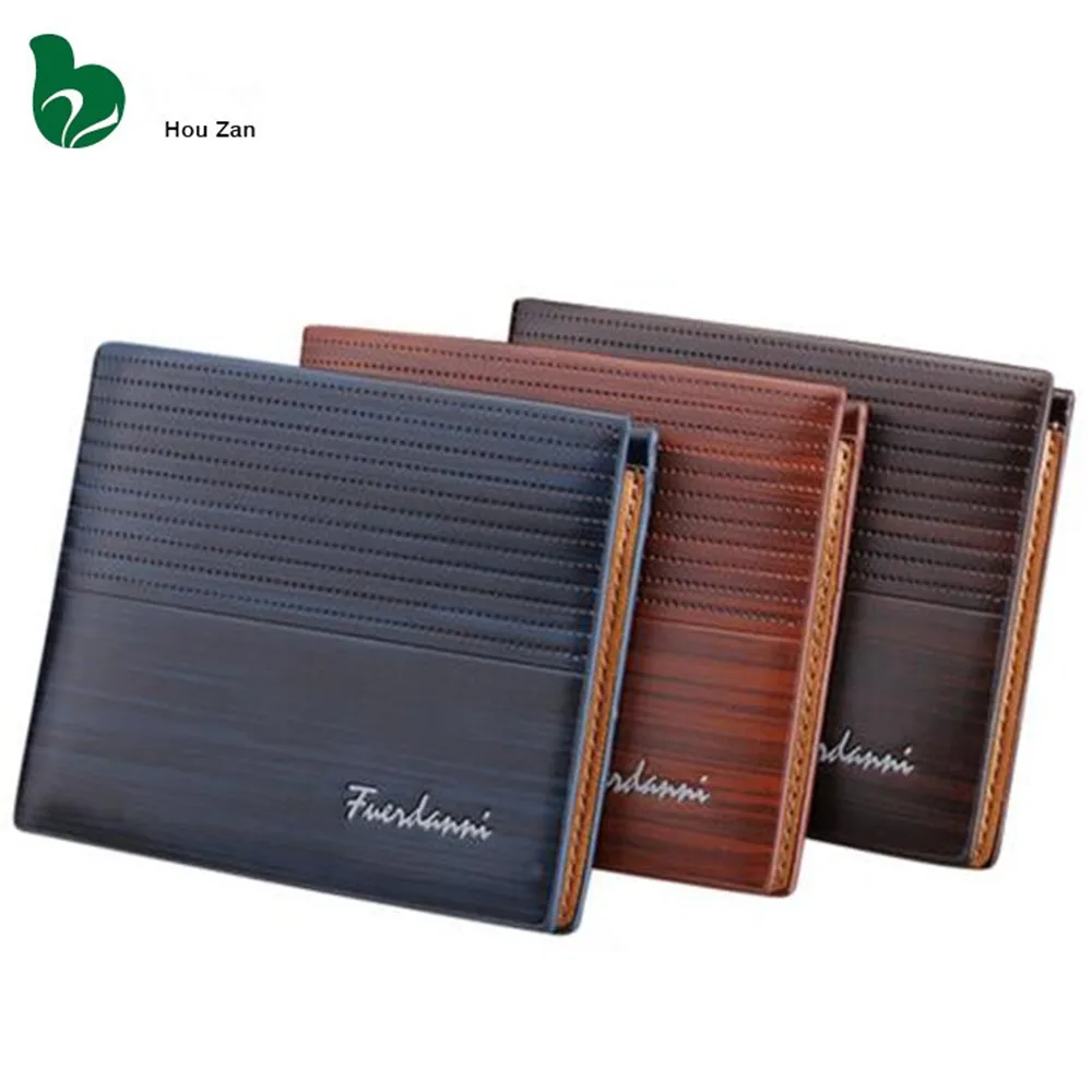 Short Slim Leather Men Wallets Luxury Brand Male Purses Cuzdan Dollar Price Business Credit Card Holder Bifold Coin Pocket Walet | Багаж и