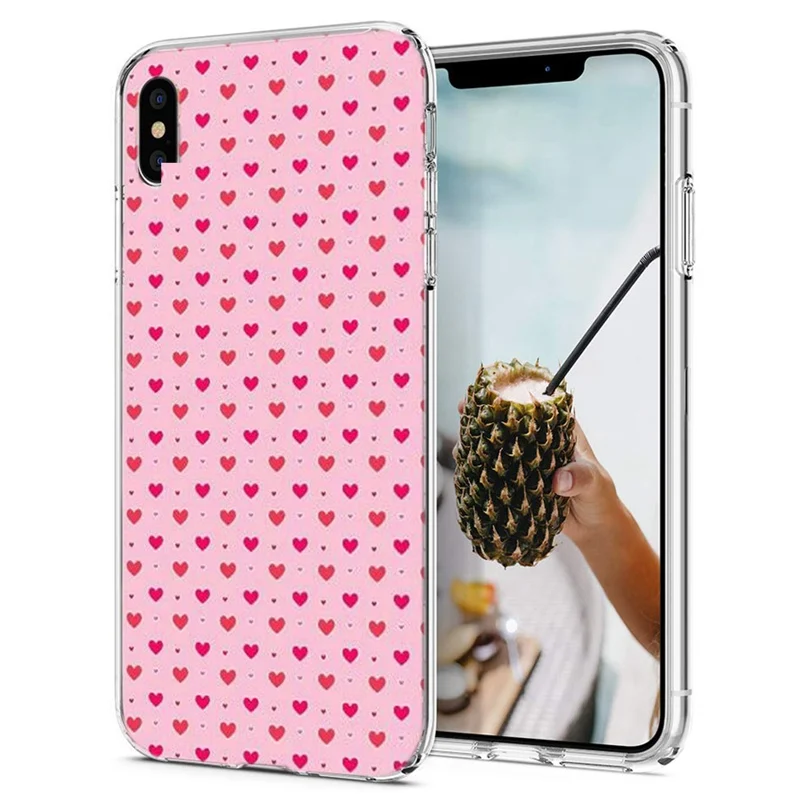 ТПУ Роскошный чехол для iPhone 7 8 Plus 6 S/6 мягкий дизайн звезда точка розовый X XS XR Max