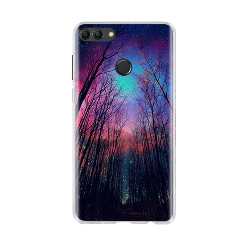 For Huawei Y9 2018 Case Painted Protective Silicone 3D Cat Cover Enjoy 8 Plus Y 9 Phone Cases | Мобильные телефоны и