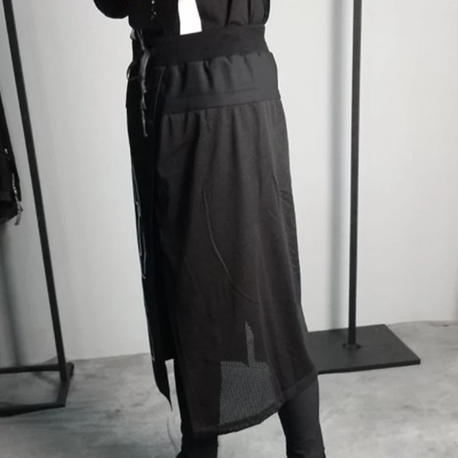 Брюки кюлоты в стиле панк мужские брюки Kilt модные уличные спортивные штаны для