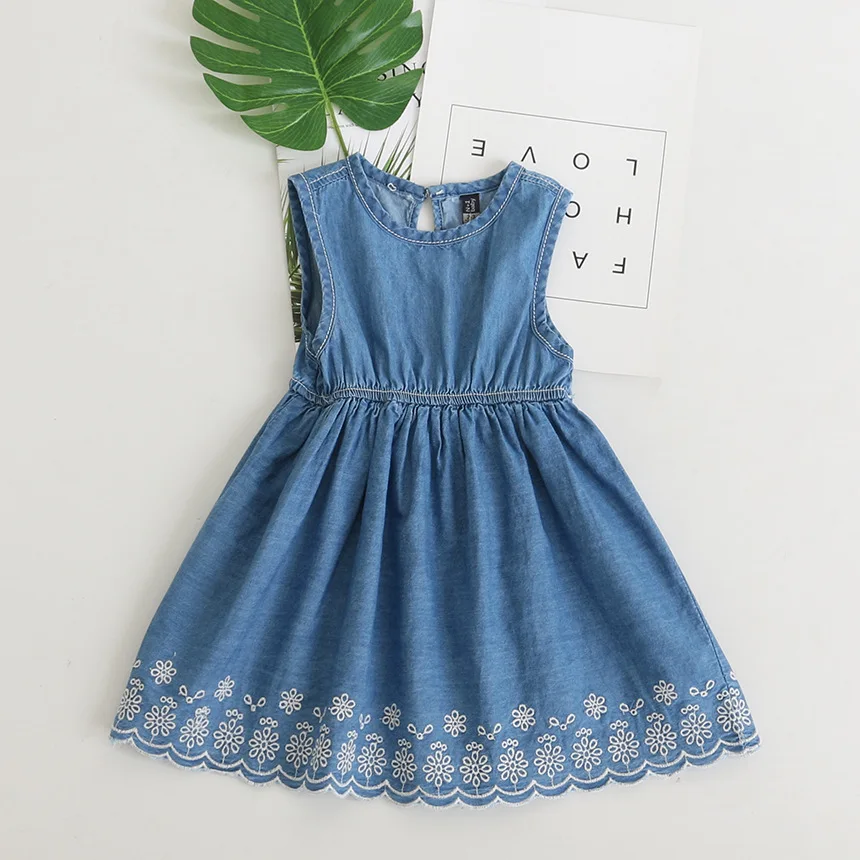 Hurave/джинсовые вышитые подтяжки одежда без рукавов для маленьких девочек детское