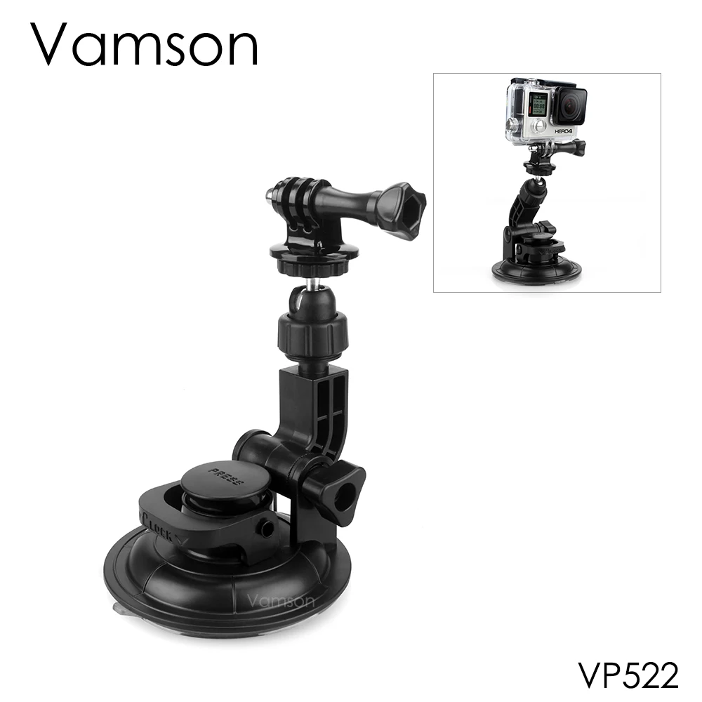 

Присоска для экшн-камеры Vamson, для gopro Hero 7/6/5/4, черная, для Xiaomi Yi -VP522