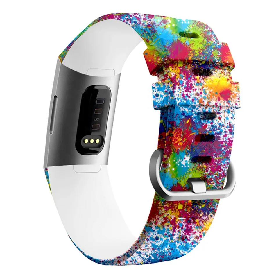 Для Fitbit заряд 3 браслет для умных часов заменить мужчин t женщин диапазона печати