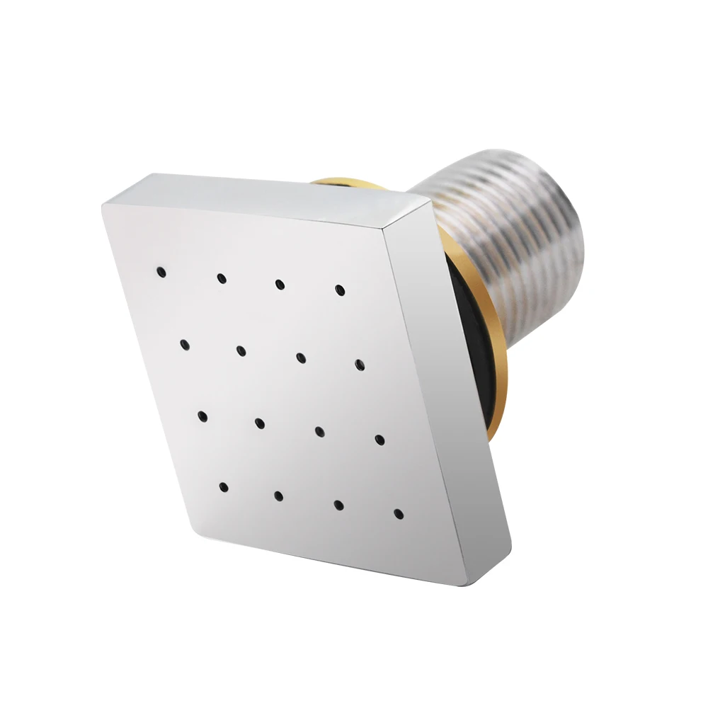 3 6 pcs square shaped brass chromed in wall shower spraying nozzle jets bath spa massage body jets for bathroom accessories free global shipping