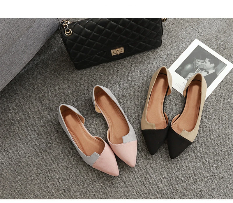 YAERNIpatchwork сбоку hollowout квартиры корейский дизайн velvetmoccasins девочек балетки на плоской подошве Новинка для женщин повседневные singleshoes обувь для вождения