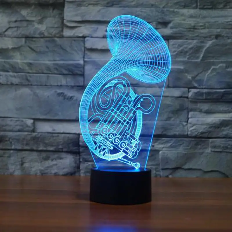 Sax цветная сенсорная светодиодная 3D лампа Новинка Luminaria Led 3d ночник De Mesa Usb