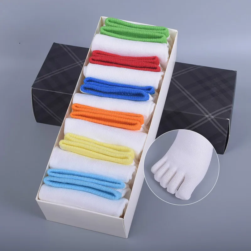 

Hot Sales Fashion 100% Cotton Men's Socks 6PCS Comfortable Toe Cute Candy Cotton Socks Man Socks slipper High Quality