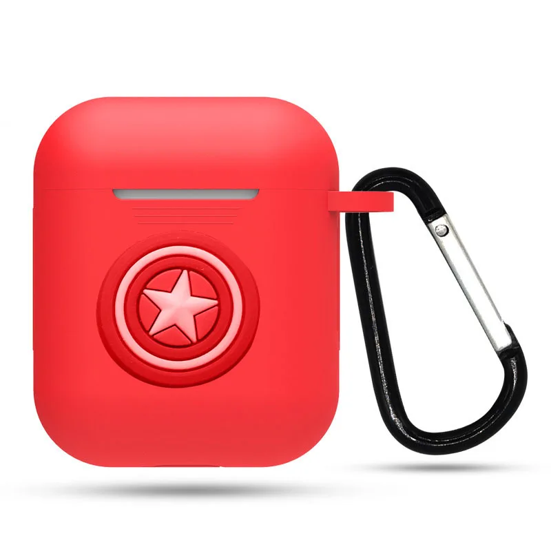 Cute Cartoon Silicone Case for Apple Airpods Accessories i10 TWS Bluetooth Earphone Protective Cover Bag Anti-lost Buckle | Электроника