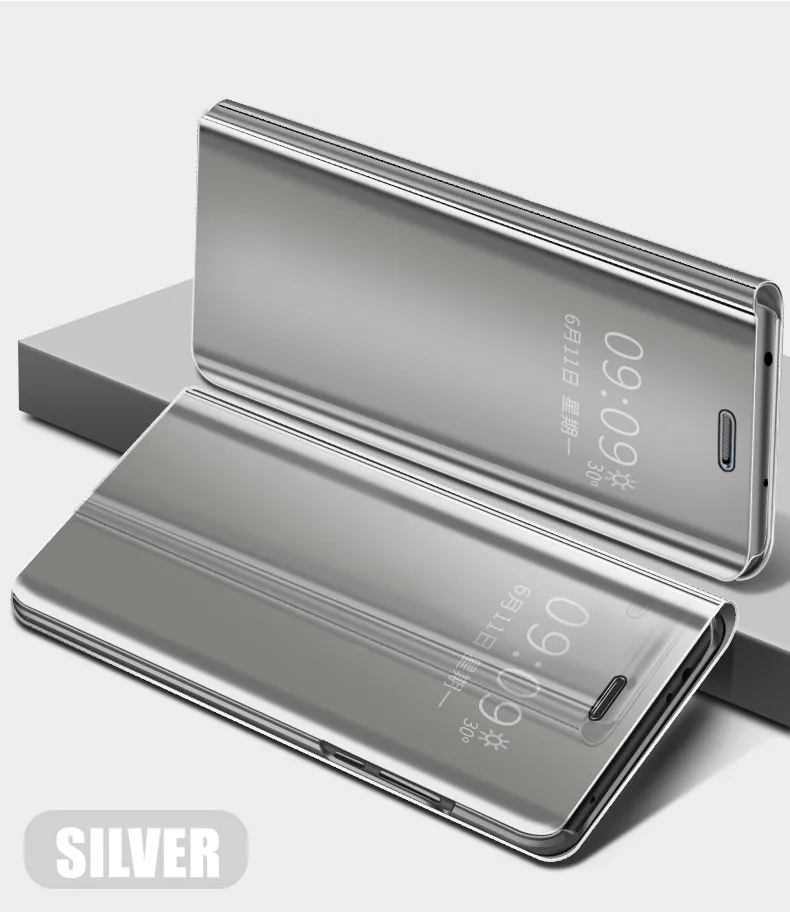 Sliver Умный зеркальный флип-чехол для телефона для Xiaomi Redmi 6 6A 6 Pro 4A 4X5 плюс S2 Clear View Обложка для Redmi Note 3 4 4X 5A 5 6 iPad Pro - Цвет: Sliver