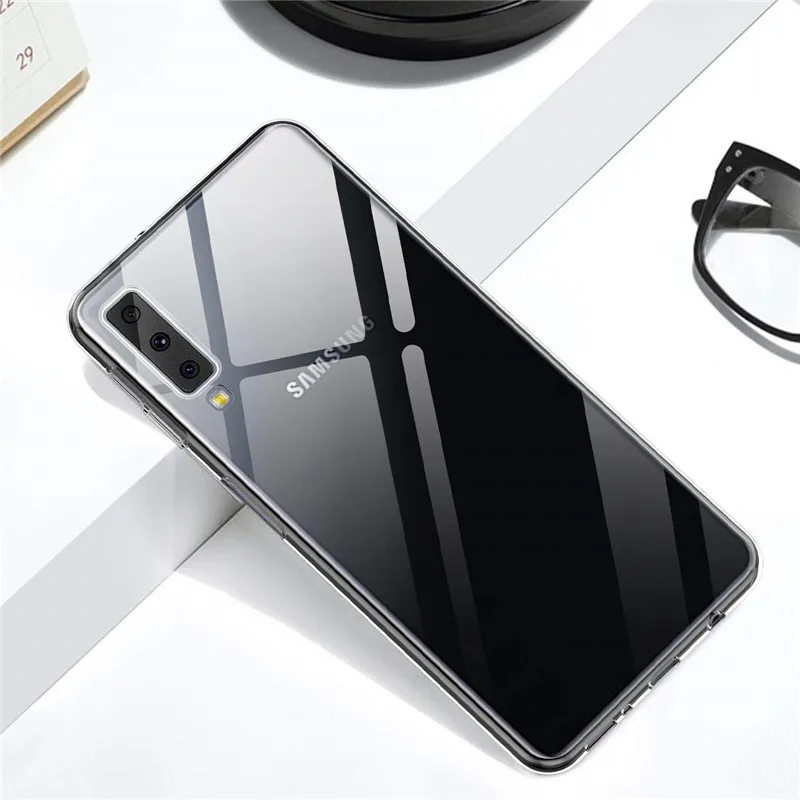 For Samsung Galaxy A7 2018 Case Transparent Soft TPU Silicone Cover SM-A750F/DS SM-A750FN/DS Clear |