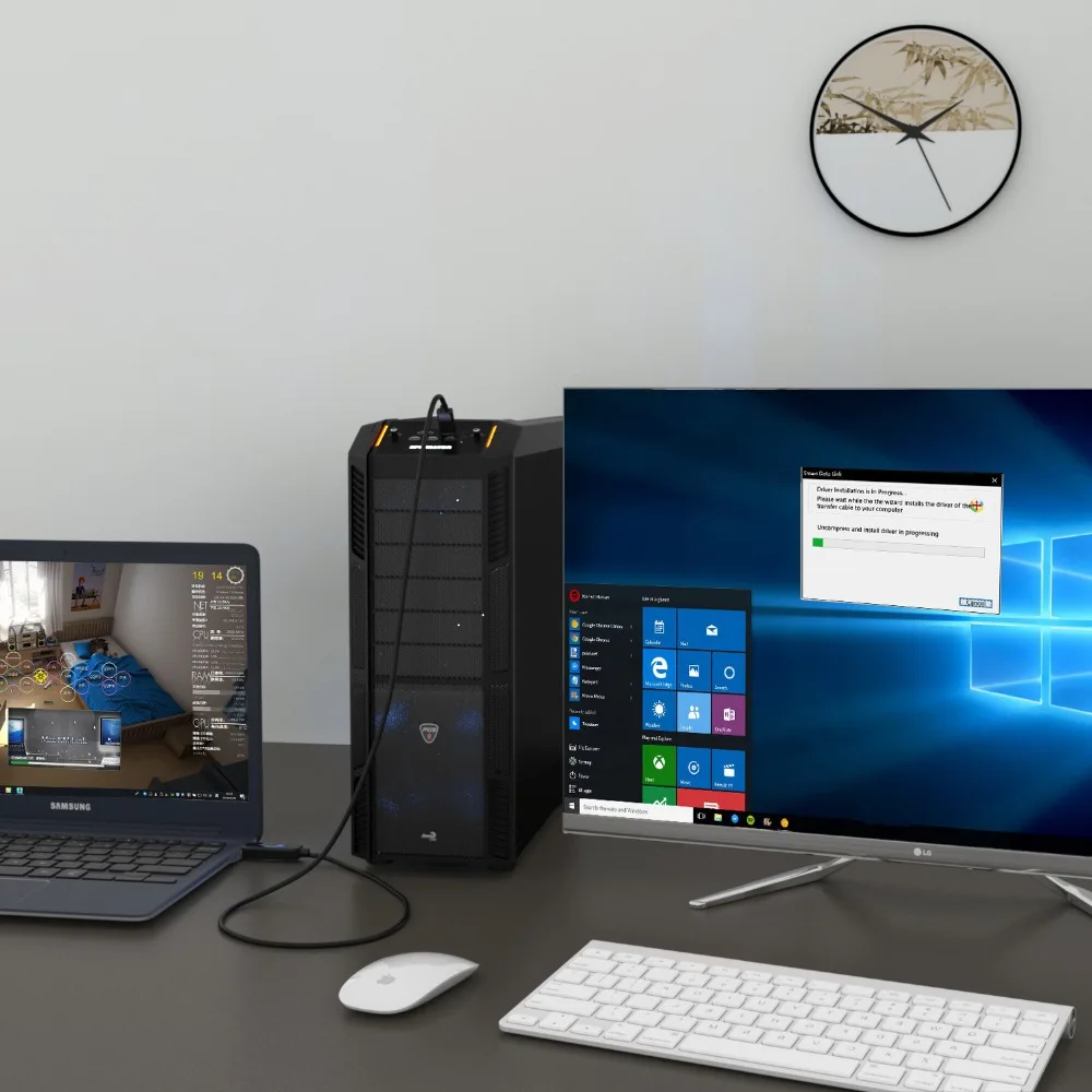 ICZI 1 5 м USB к 3 0 кабель Папа папа Передача данных удлинитель Smart KM Link для Windows 8 7 Vista XP