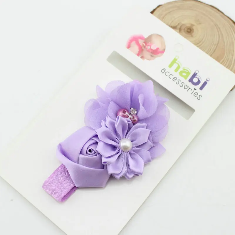 1 Piece MAYA STEPAN Baby Headband Ribbon Flower DIY Toddler Infant Kid Floral Hair Accessories Girl Newborn Turban Elastic rose | Детская