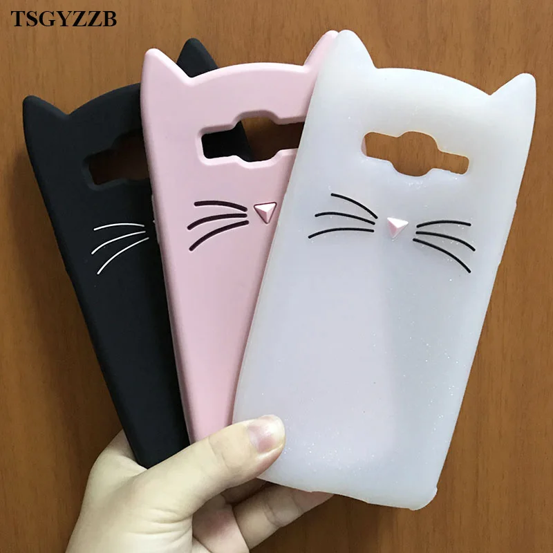 Милый 3D чехол с мультяшными медвежьими кошачьими ушками для Samsung Galaxy S6 S7 S8 S9 S10