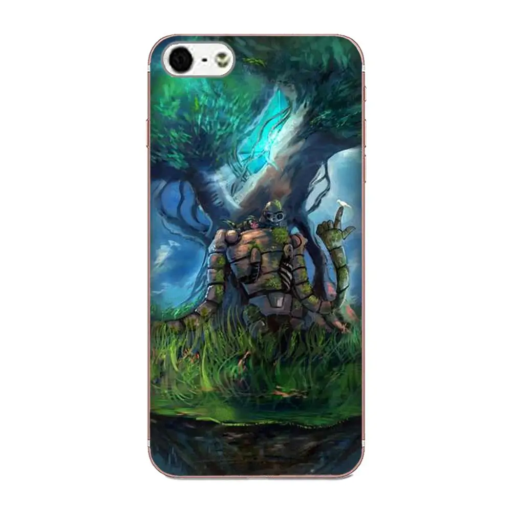 Робот замок в небе мягкий для Moto G G2 G3 G4 G5 HTC 530 626 628 630 816 820 One A9 M7 M8 M9 M10 E9 Plus U11 TPU Рисунки на.