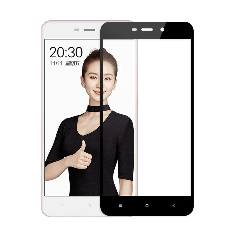 MAKAVO полноэкранная защитная пленка из закаленного стекла для Xiaomi Redmi 4X тонкая 4A 4 Pro