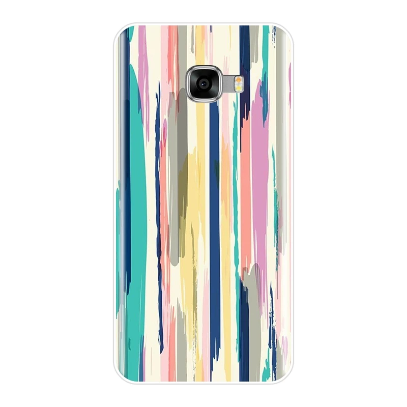 Phone Case Silicone For Samsung Galaxy C5 C7 C8 Art Graffiti Stripes Abstract Soft Back Cover C9 Pro | Мобильные телефоны и