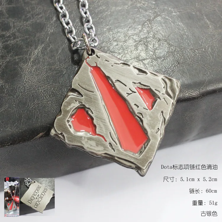 DOTA 2 Оборона Древних Металл Подвеска Косплей Ожерелье для Мужчин Женщин KT700|necklace