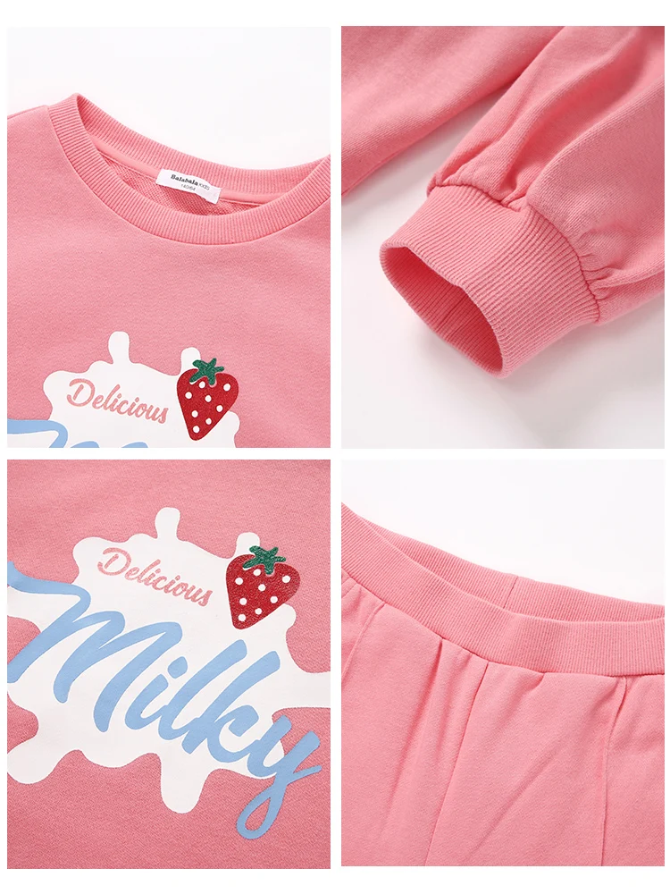 Balabala/комплект из 2 предметов для девочек толстовка с графическим рисунком и