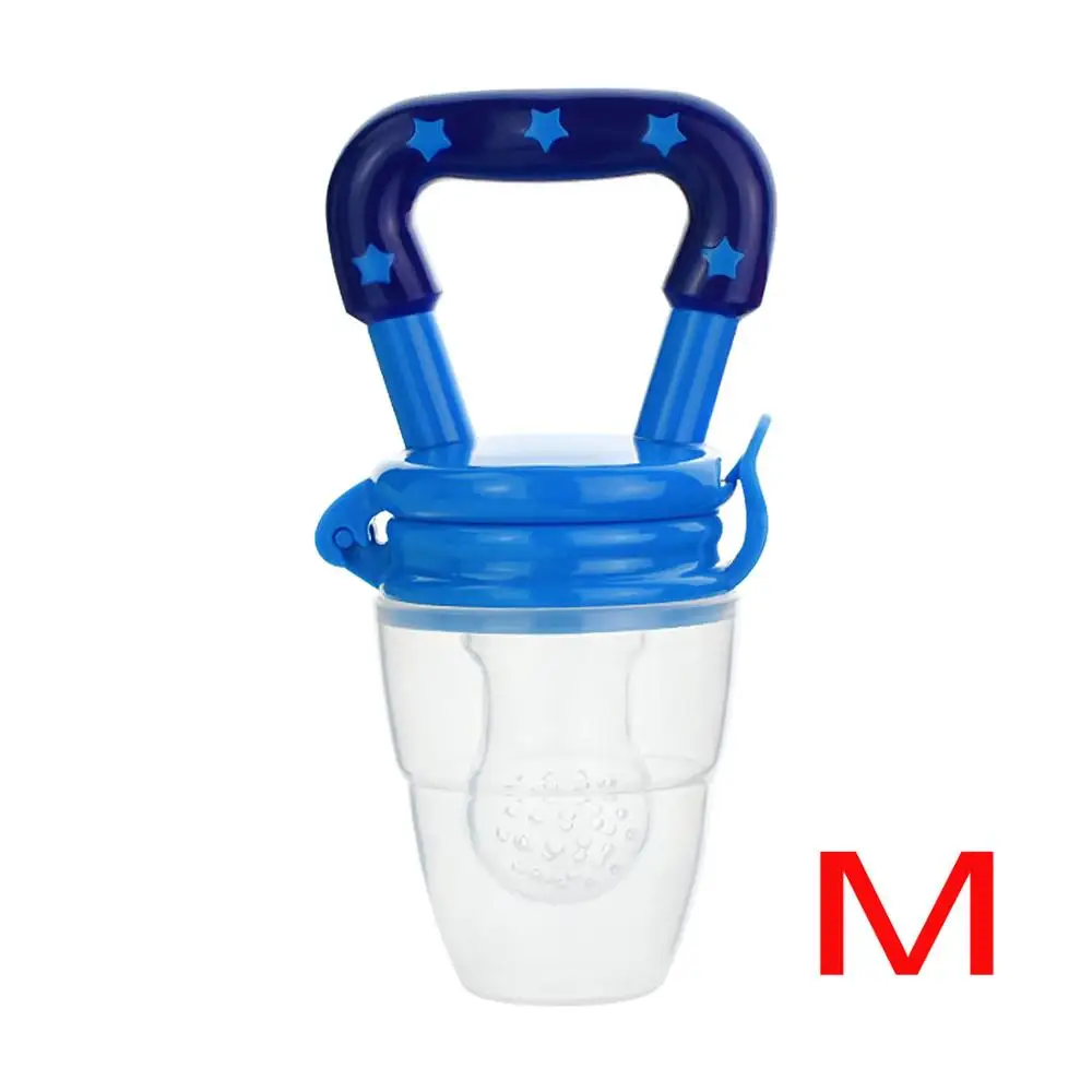 Blue M Соска для кормления свежих продуктов, соска для кормления детей, кормушка для фруктов, соски для кормления, безопасные детские принадлежности, соска, бутылочки - Цвет: Blue M