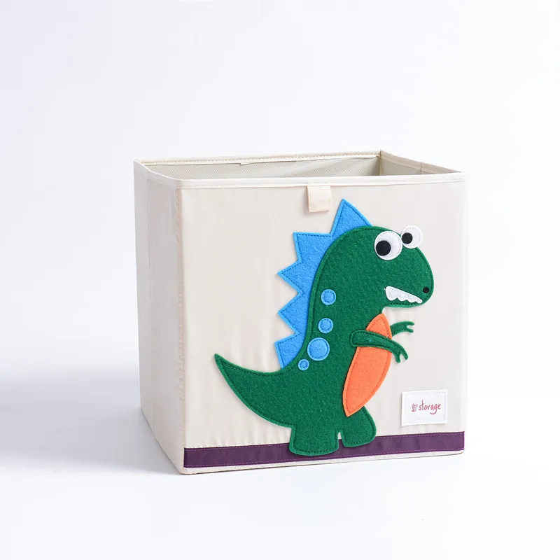Dinosaur Seluna мультфильм складной ящик для хранения креативные детские игрушки Одежда разное Органайзер милые животные корзина с крышкой для детей - Цвет: Dinosaur