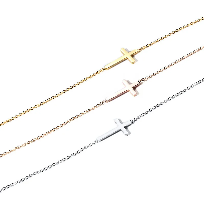 Women's Necklace Cross Crucifix Pendants Statement Charm Adjustable Chains Colar Collares Unisex Gifts 20&quot | Украшения и