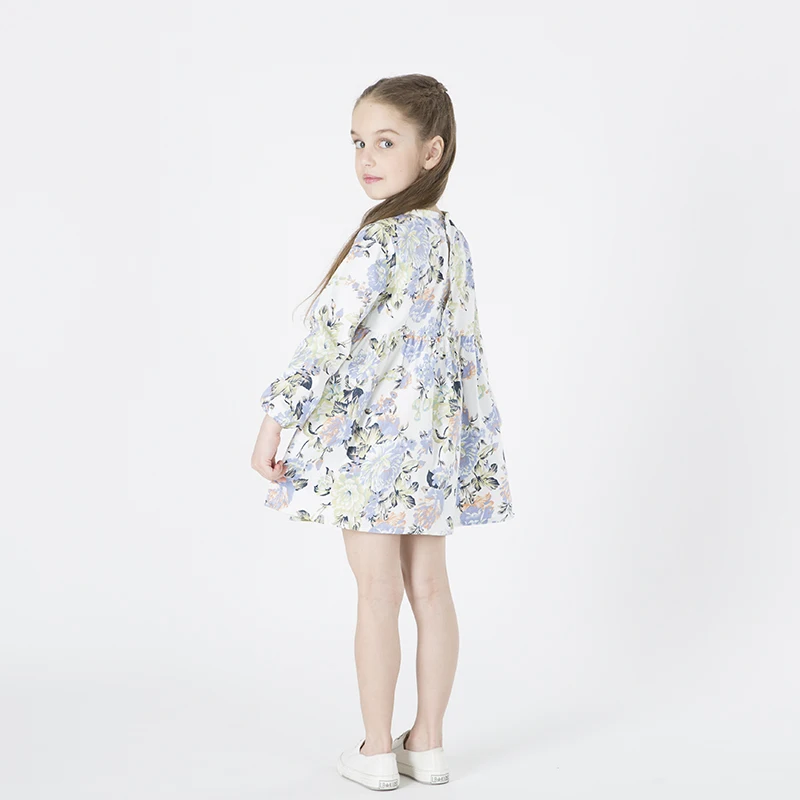 Бесплатная доставка платье для Детские платья с длинными рукавами девочек Дети