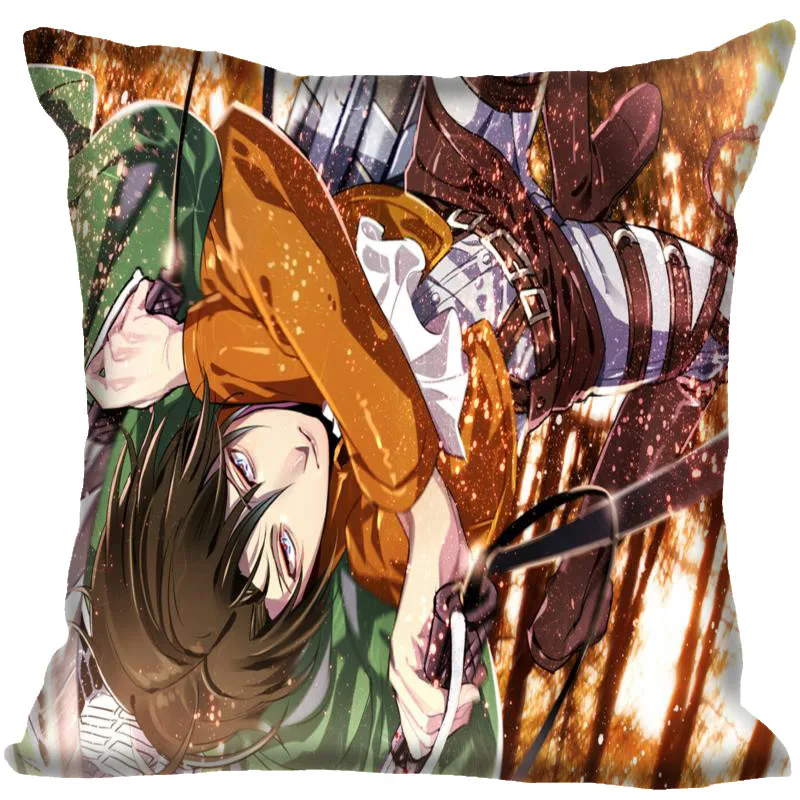 Шелковая наволочка атака на Титанов заказ двусторонняя печать подарок для