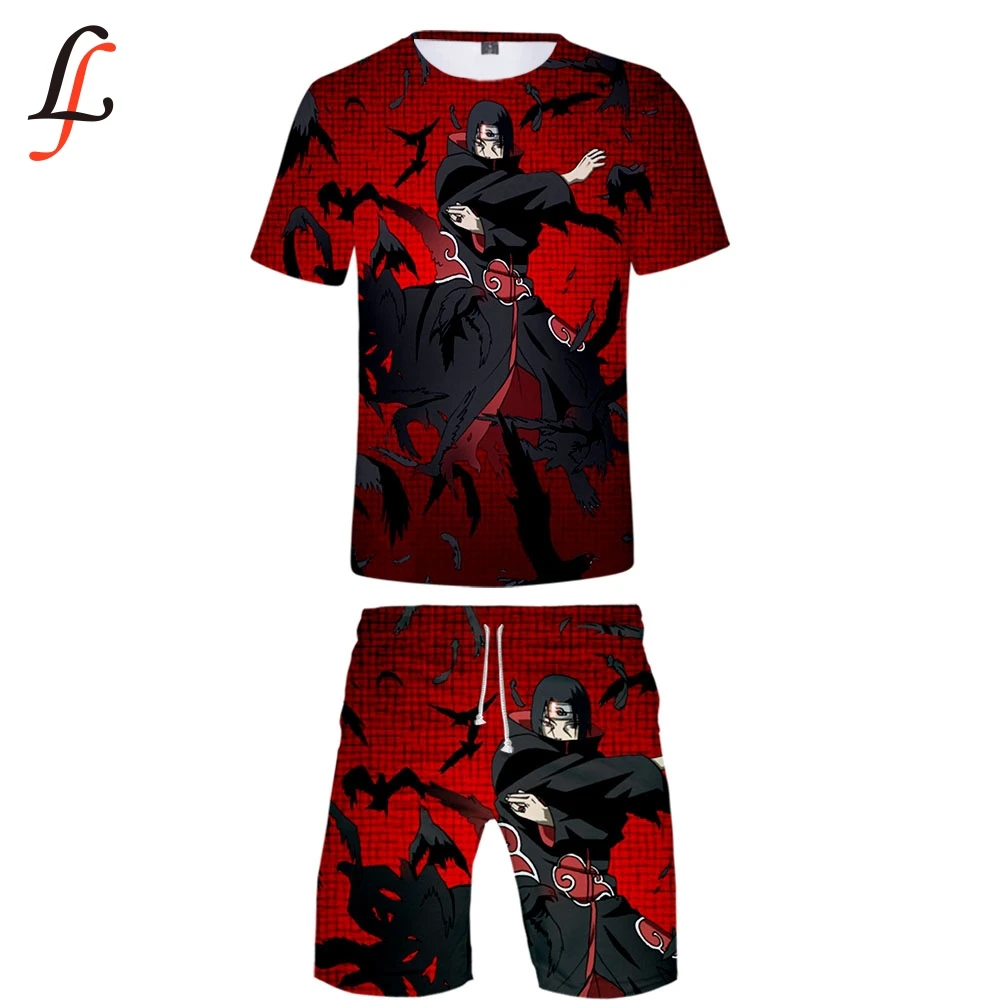 Новинка 2019 повседневный крутой мужской комплект из двух предметов с 3D принтом