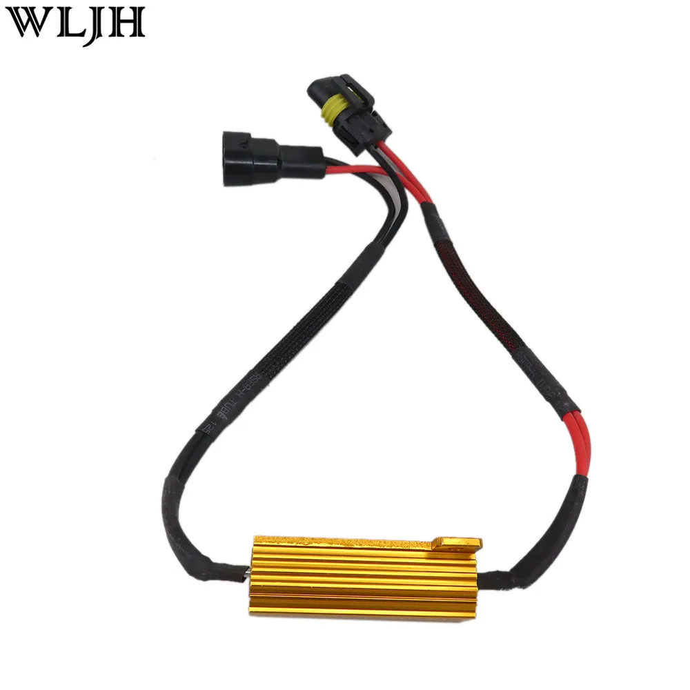 Wljh 2x H7 H8 9005 9006 светодио дный 50 Вт 6Ohm нагрузочного резистора Fix Hyper вспышки ошибка