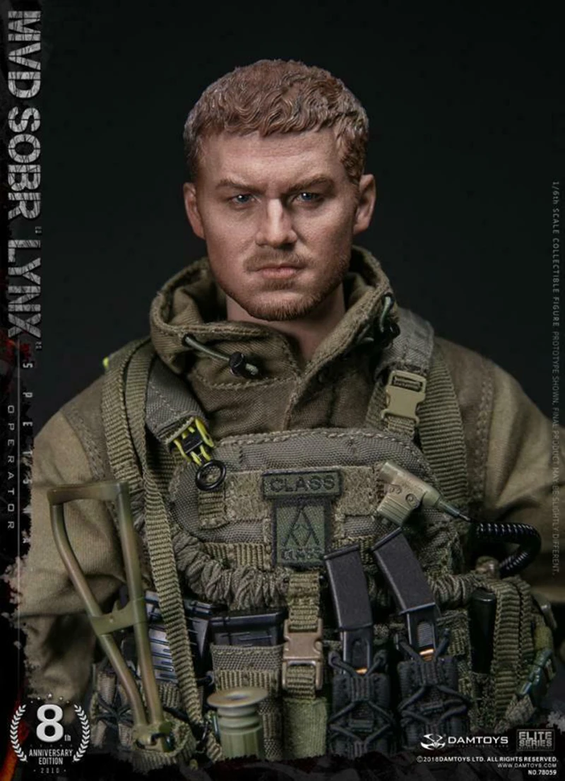 Коллекционный полный набор DAMTOYS 78059 1/6th 8th Юбилейная версия Российский спецназ МВД