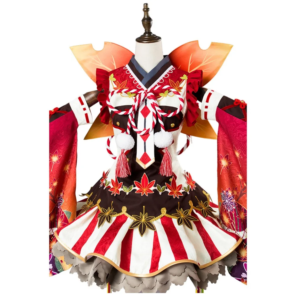 Ruby Kurosawa Косплей Костюм LoveLive!Sunshine Aqours Maple Leafs Ver Red комплект кимоно косплей Хэллоуин