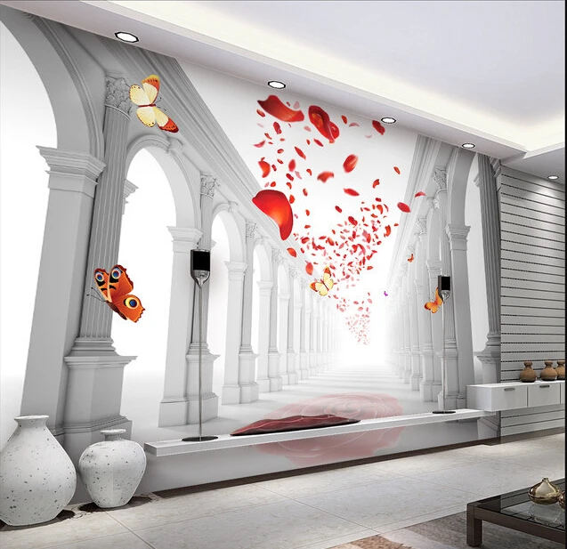 Пользовательские 3D обои европейский стиль романтический свадебный зал для