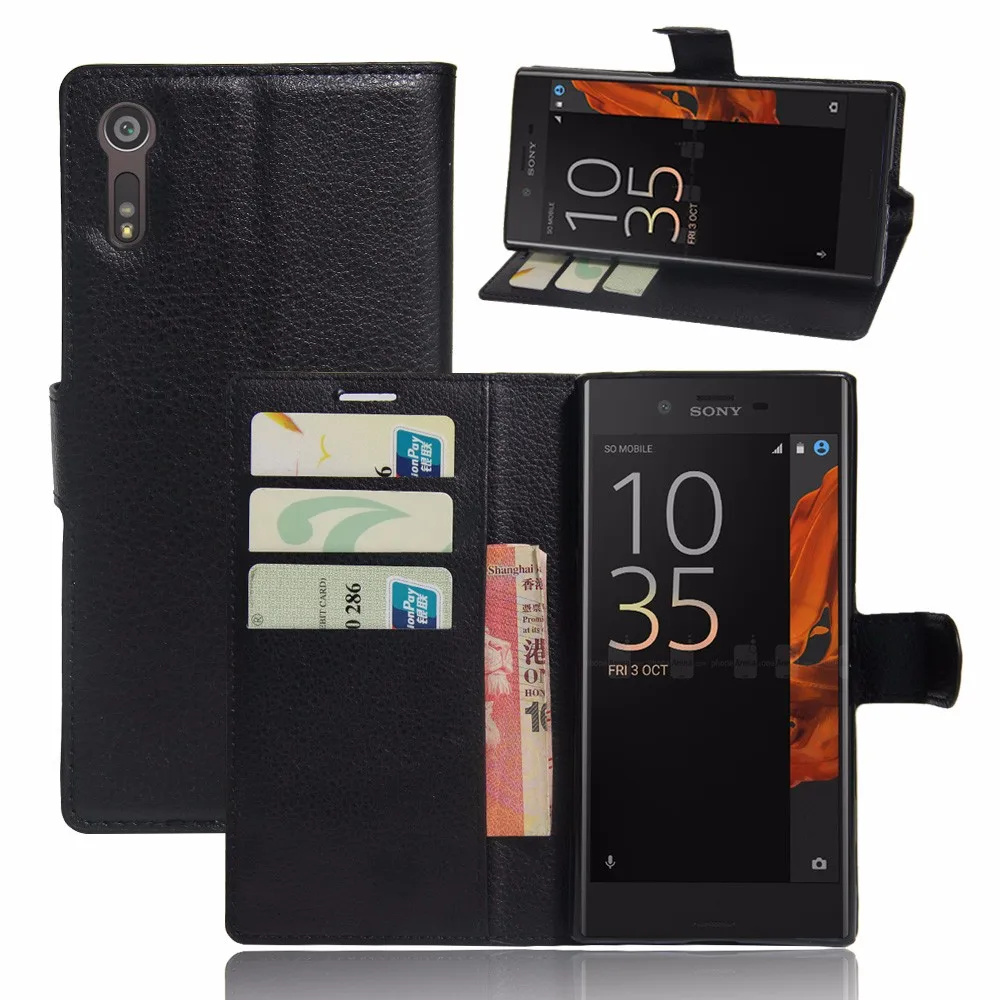 Смартфон Чехол для Sony Xperia XZ 50 шт. Crazy Horse кожа флип Бумажник cardslot противоударный Heavy