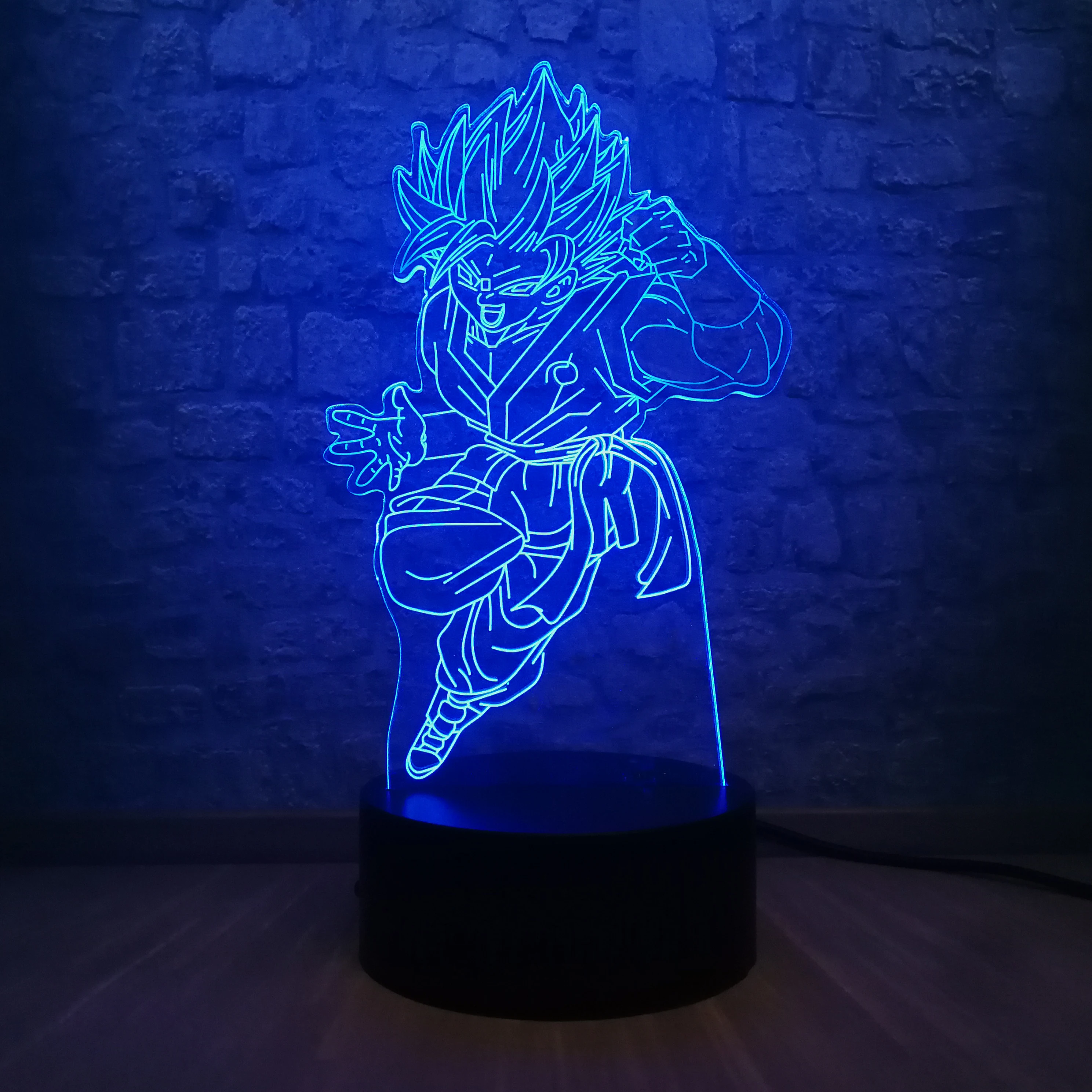 3D лампа мультфильм Dragon Ball фигурка сын Гоку Супер сайян Вегета красочные