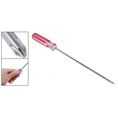 HHO-6mm Philips наконечник с длинным лезвием Отвертка Ручной инструмент красный+ прозрачный